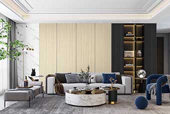 甘南轻奢风格-客厅